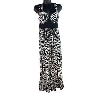 Tiana Zebra Print Maxi Dress size M